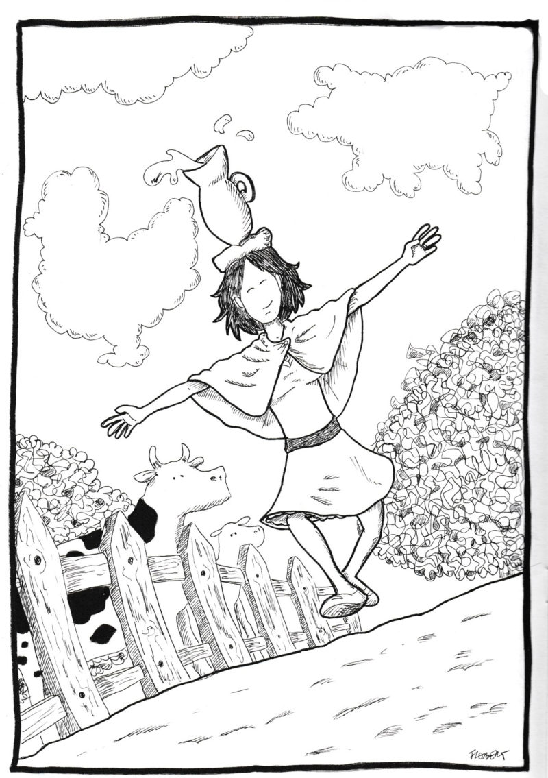 La laitière et le pot au lait Flobert